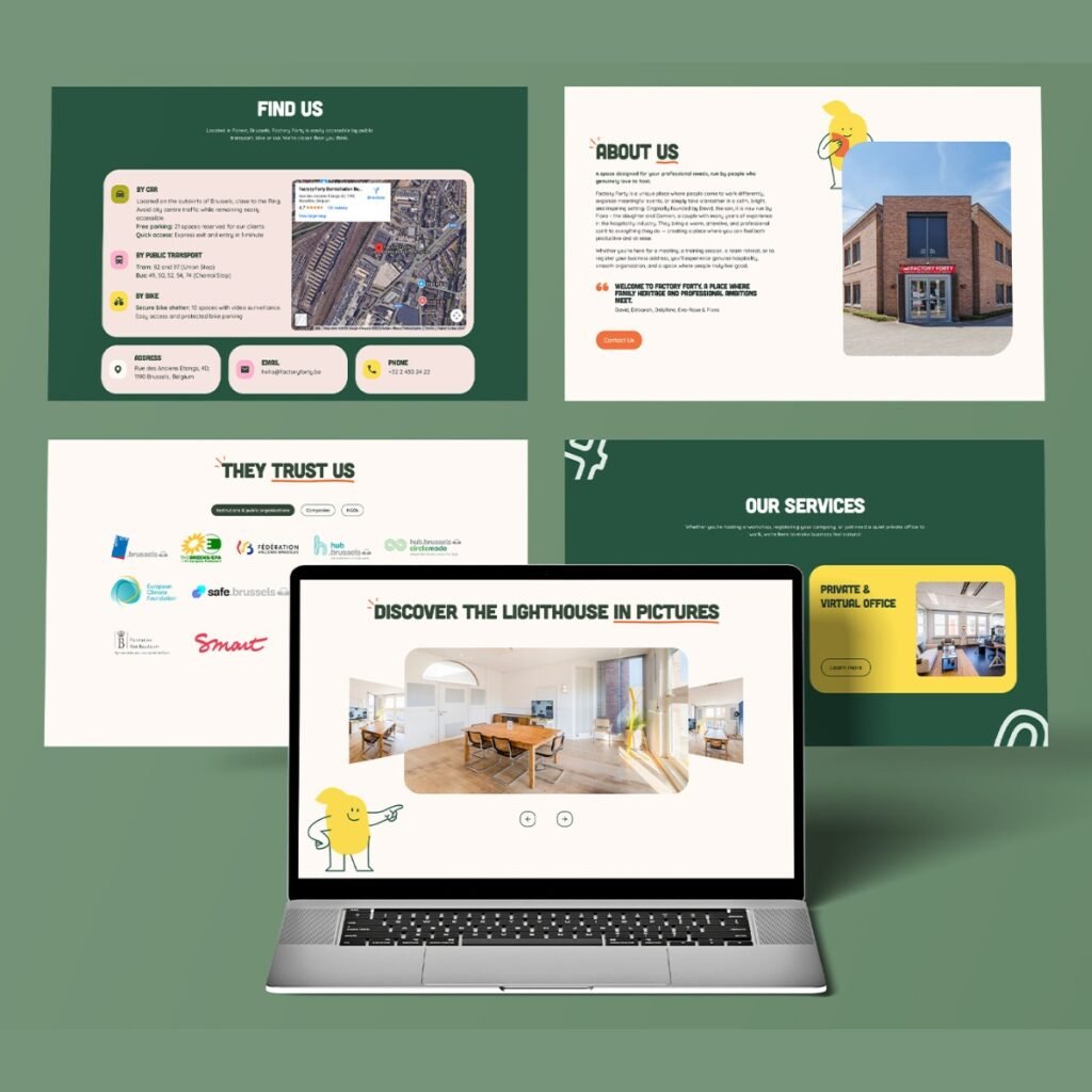 2ème Mock up de la refonte du site web de Factory Forty